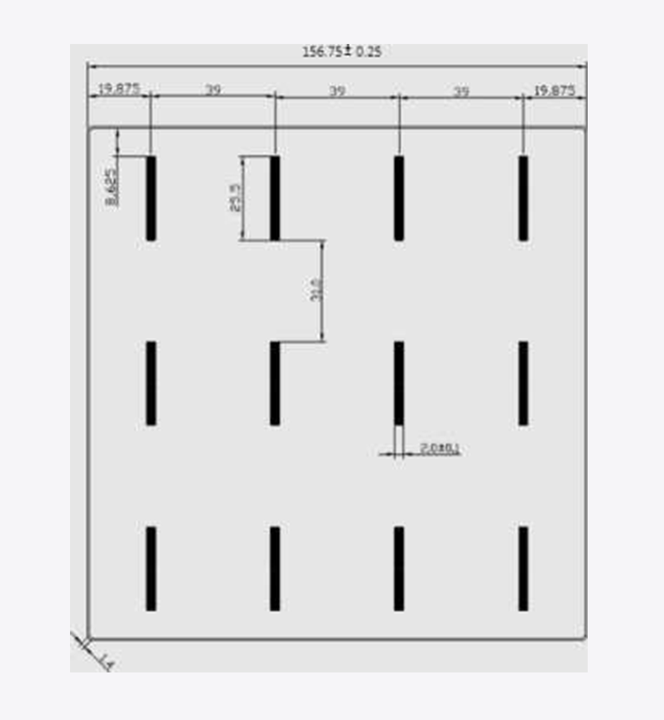 156mm right angle monocrystalline solar cell