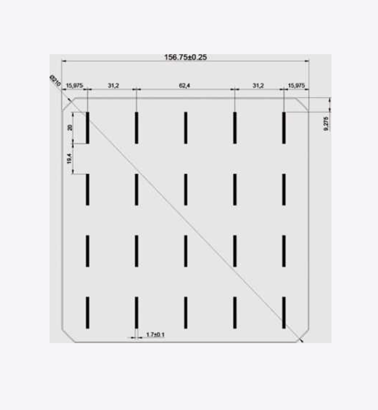 156mm single crystal solar cell