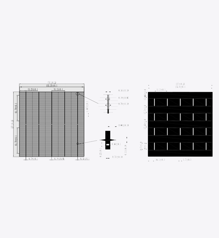 157mm right angle monocrystalline solar cell