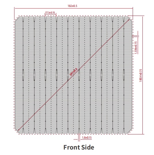 182mm monocrystalline solar cell