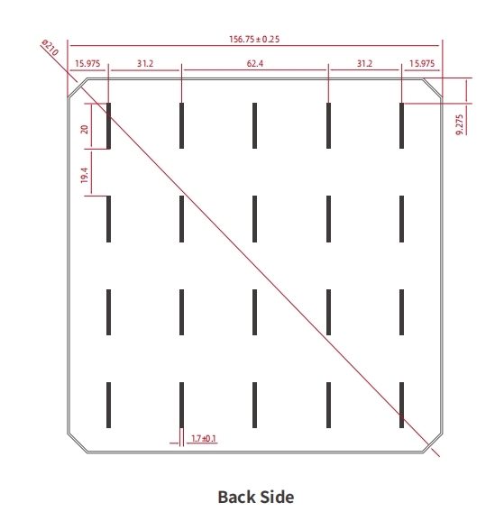 156mm single crystal solar cell